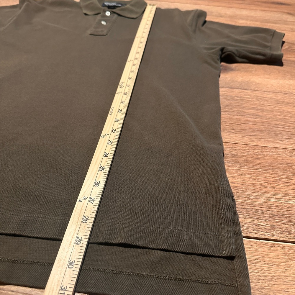 Vintage Polo Ralph Lauren Olive Green Pique Polo Shirt Mens Large Short Sleeve - Picture 6 of 6